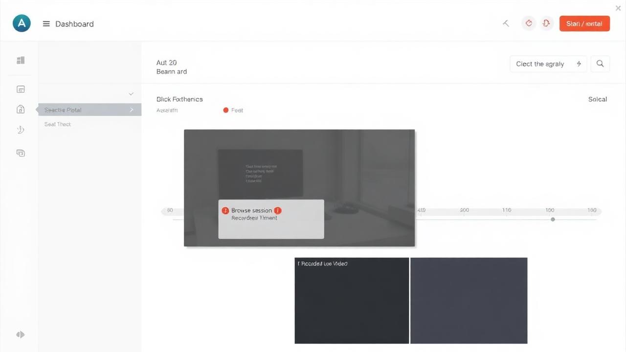 Recorded browser session with click markers